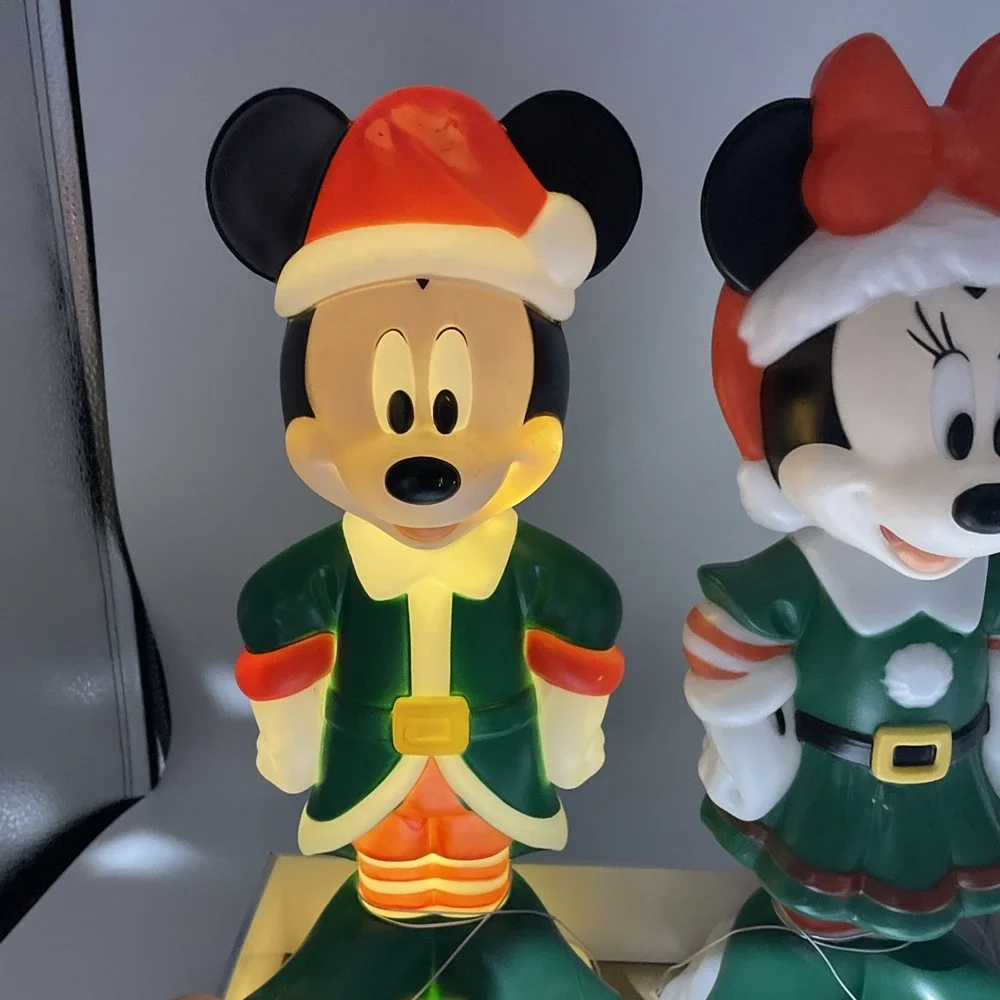 Disney Mickey Minnie Mouse Lighted Christmas Blow Mold 14